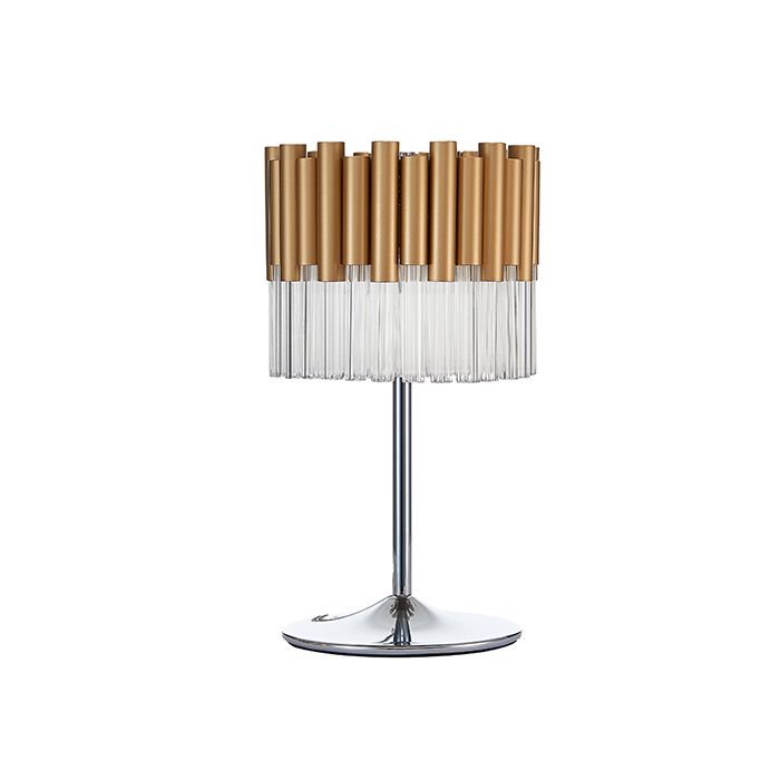 LX-Harrogate LXHARR022GD3TABL 3 Bulb Table Lamp in Gold.