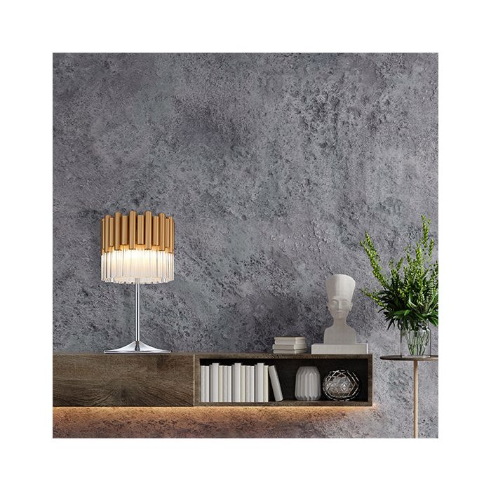 LX-Harrogate LXHARR022GD3TABL 3 Bulb Table Lamp in Gold.