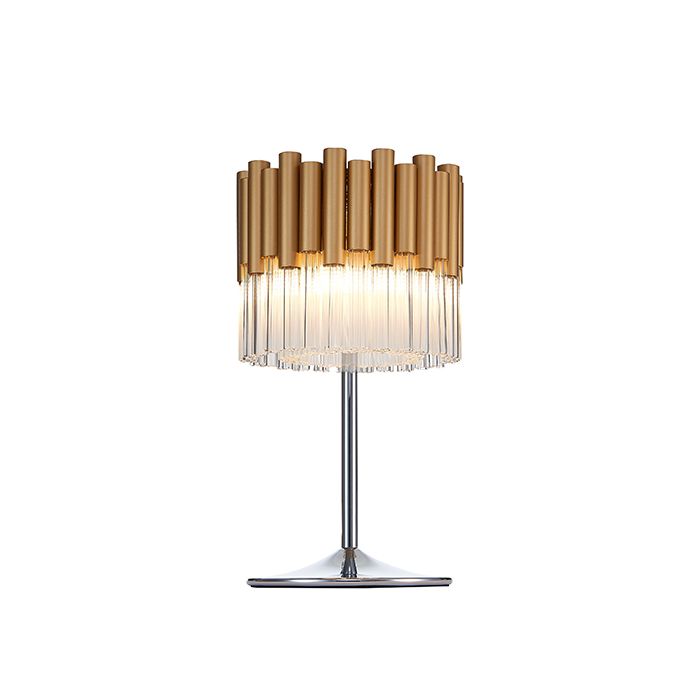 LX-Harrogate LXHARR022GD3TABL 3 Bulb Table Lamp in Gold.