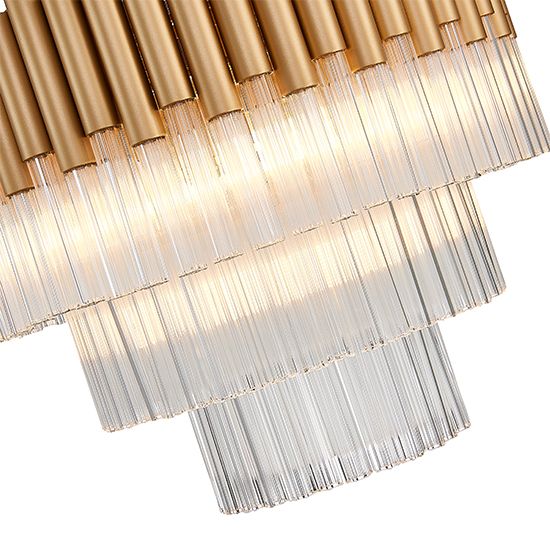 LX-Harrogate LXHARR040GD5FLUS 5 Bulb Flush Ceiling Light in Gold