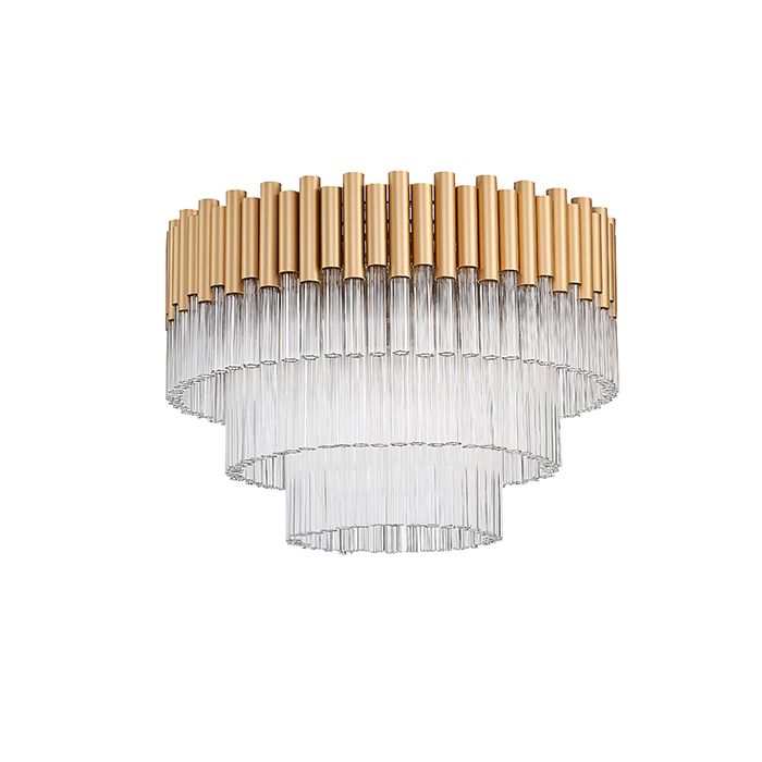 LXHARR050GD7FLUS a LX-Harrogate 7-bulb flush ceiling light in gold