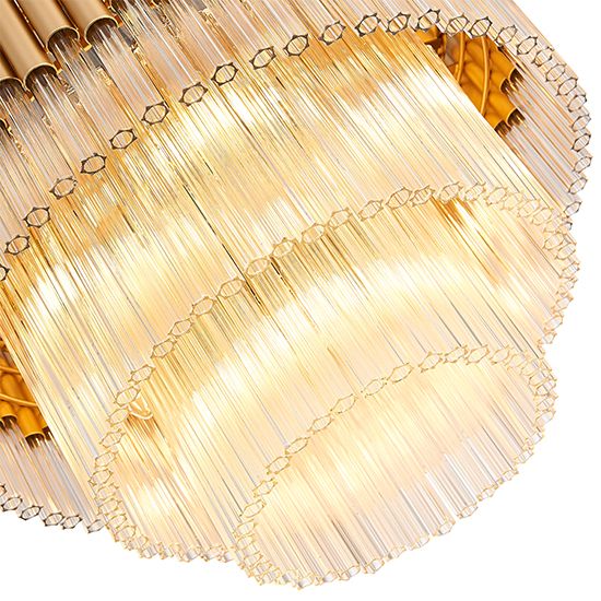 LXHARR050GD7FLUS a LX-Harrogate 7-bulb flush ceiling light in gold