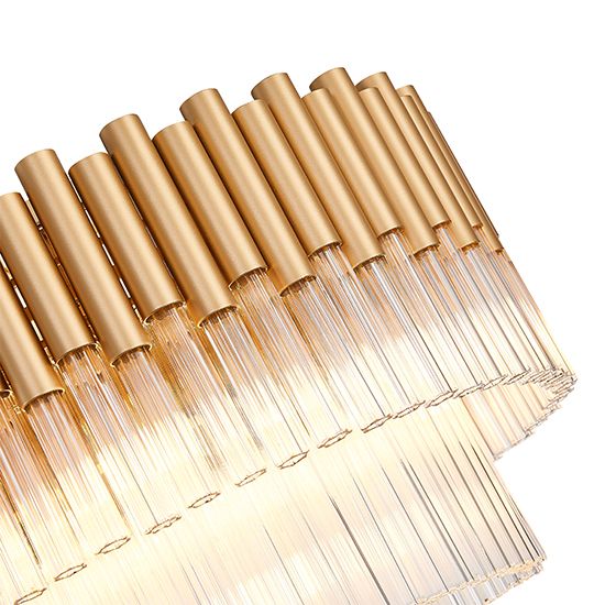 LXHARR050GD7FLUS a LX-Harrogate 7-bulb flush ceiling light in gold