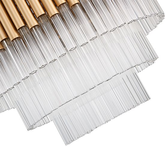 LXHARR050GD7FLUS a LX-Harrogate 7-bulb flush ceiling light in gold