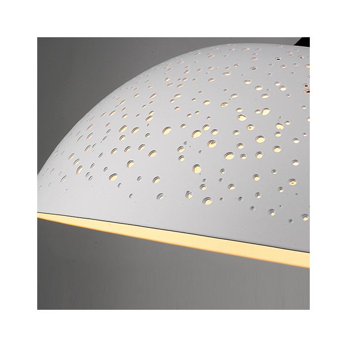 White and matte black LX-Holborn 1 Bulb Round Ceiling Pendant Light  LXHOLB030WH1PEND