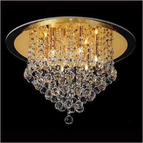 Atla Ceiling 6 Light Polished Chrome/Acrylic Trim/Crystal Diyas IL30009