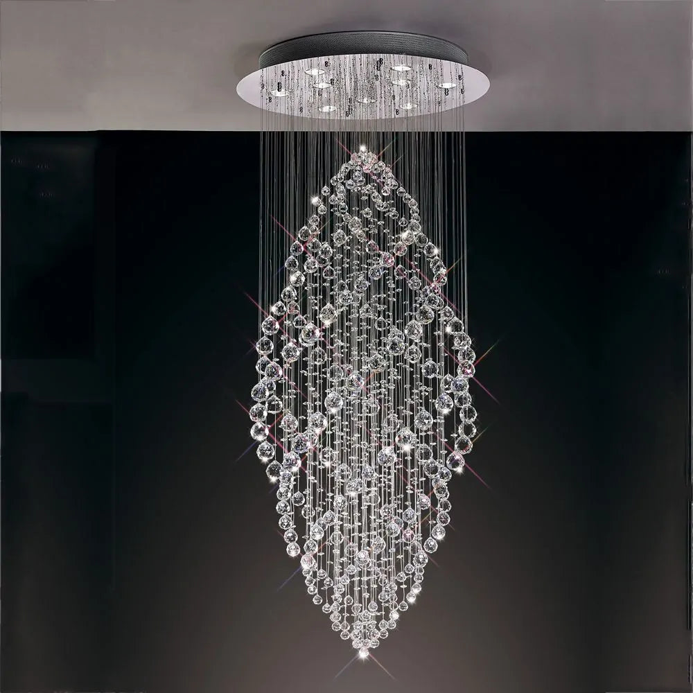 Diyas Colorado 9 Light Oval Pendant Polished Chrome/Crystal IL30784