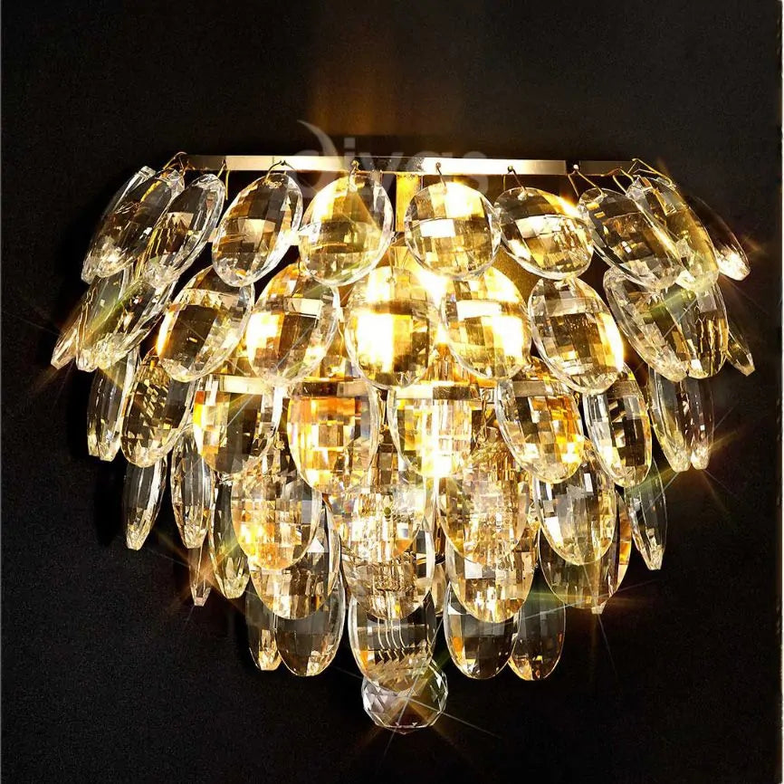 Gold Frame Diyas Coniston IL32807 Crystal Single Wall Light