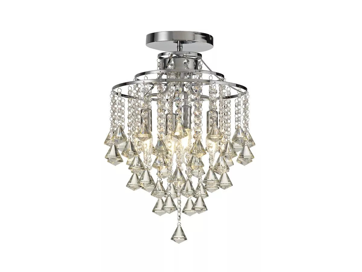 IL30770 Diyas Inina 4 Light Ceiling Polished Chrome/Crystal