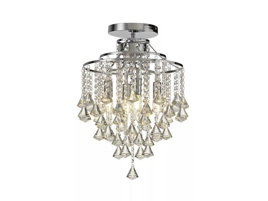 IL30770 Diyas Inina 4 Light Ceiling Polished Chrome/Crystal