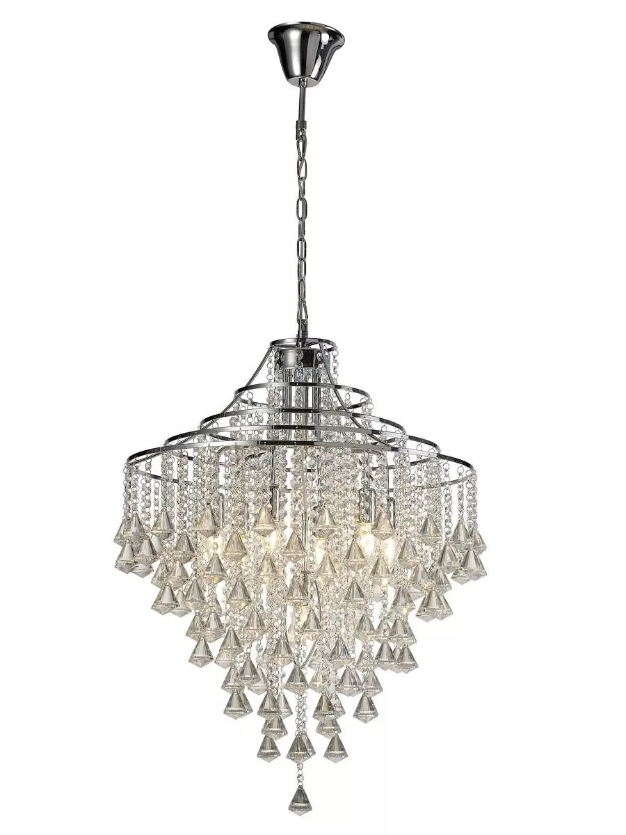 IL30772 Diyas Inina 7 Light Polished Chrome/Crystal Pendant
