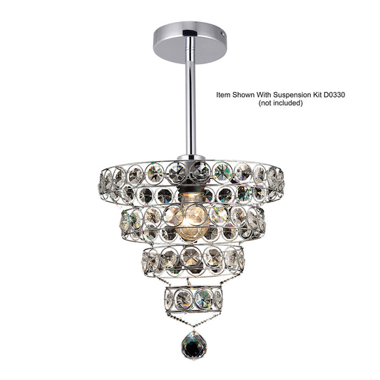 Kudo Crystal Pyramid Polished Chrome/Crystal Non-Electric Shade Only