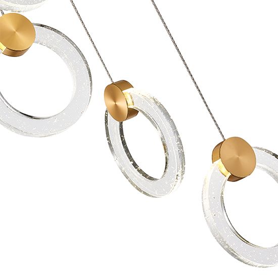 LX-Linton LXLINT030GD5DECO 5 Spherical Shaped Glass Decorative Ceiling Pendant Light