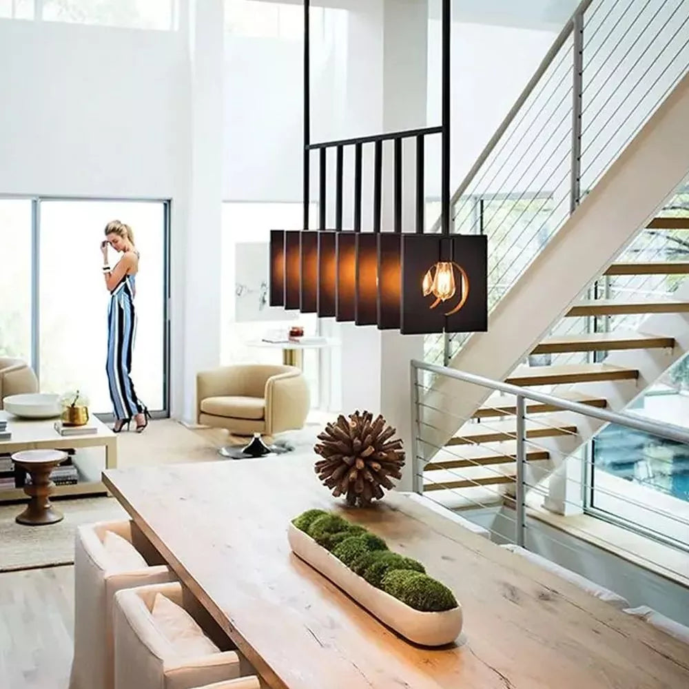 Quintessentiale QN-LUDLOW8-GR Ludlow 8 Light Bar Pendant Fitting Brushed Graphite