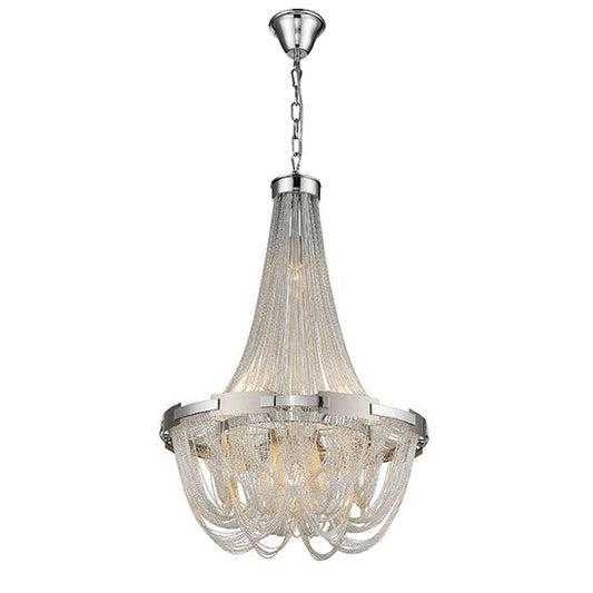 LX-Notting Hill Statement Ceiling Light with 6 Bulbs in Silver LXNOTT050SI6STAT