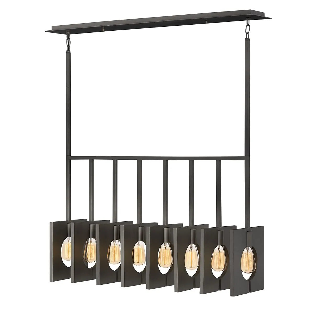 Quintessentiale QN-LUDLOW8-GR Ludlow 8 Light Bar Pendant Fitting Brushed Graphite