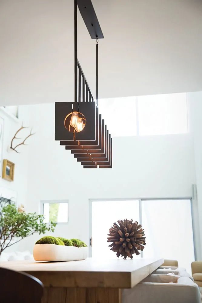 Quintessentiale QN-LUDLOW8-GR Ludlow 8 Light Bar Pendant Fitting Brushed Graphite