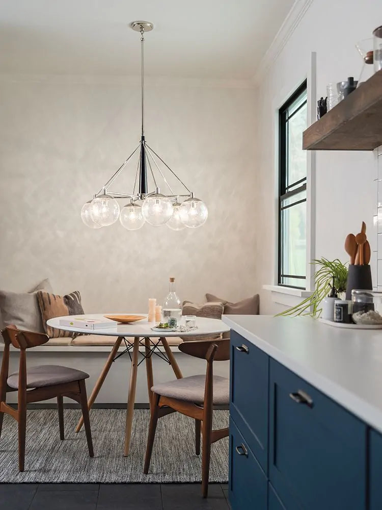 Quintessentiale Marilyn 6 Light Chandelier in Polished Nickel QN-MARILYN6