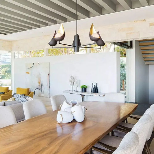 Quintessentiale Ren 5 Light Chandelier in Black Gold QN-REN5