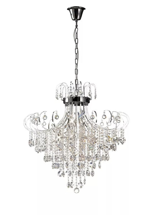 Diyas IL31058 Rosina 8 Light Polished Chrome Crystal Pendant
