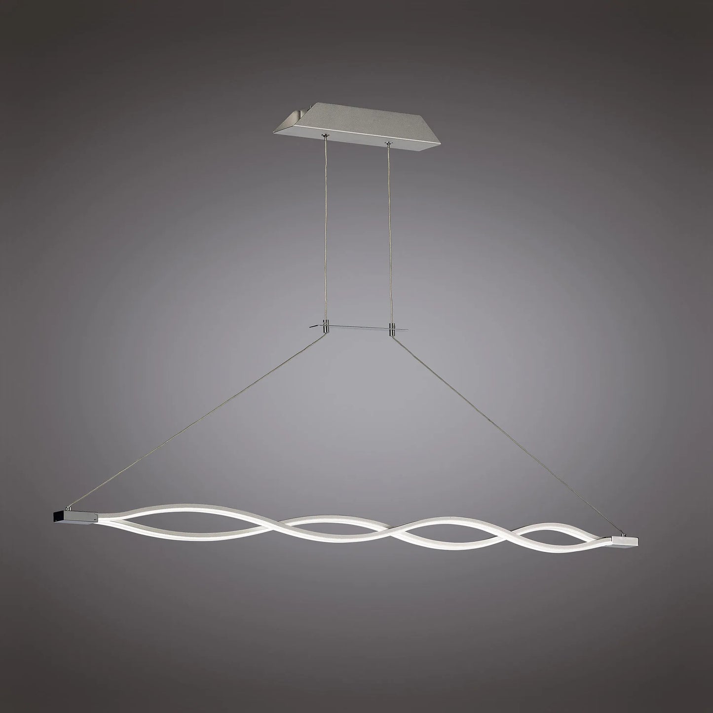 M4864 Mantra Sahara Pendant 36W LED 3000K, 2520lm, Dimmable Silver Frosted Acrylic Polished Chrome