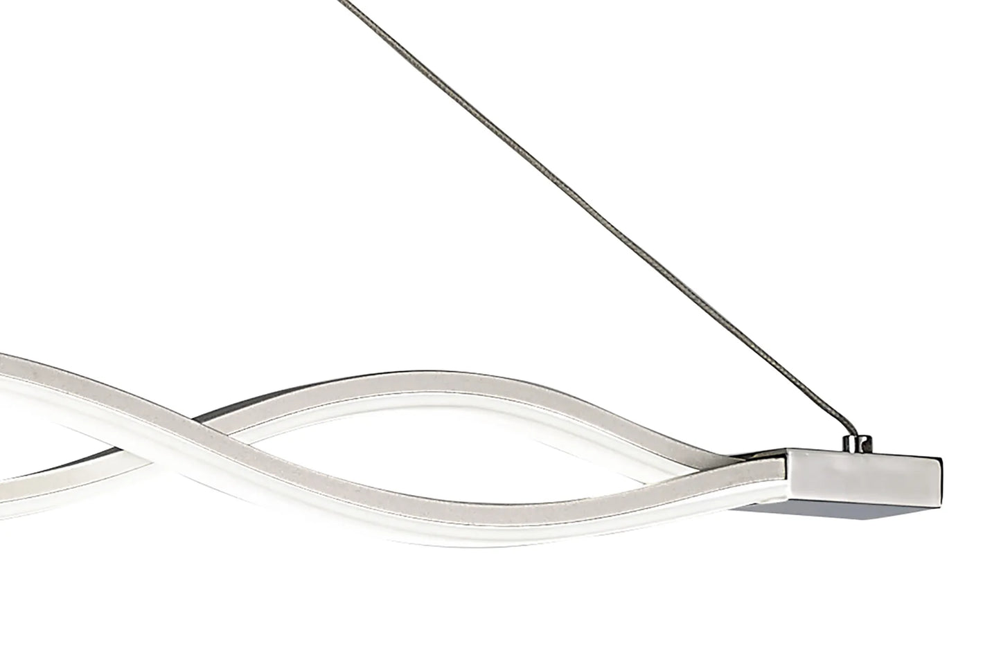 M4864 Mantra Sahara Pendant 36W LED 3000K, 2520lm, Dimmable Silver Frosted Acrylic Polished Chrome
