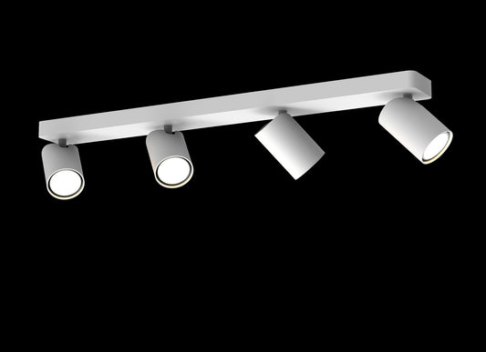 M6280 Mantra Sal Linear Bar 4 Light Spotlight GU10 Matt White