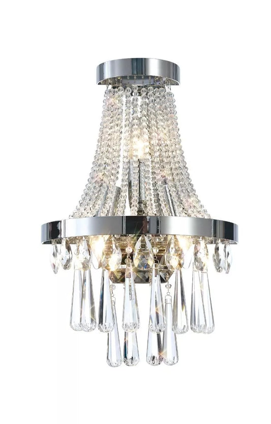 IL31434 Diyas Sophia 3 Light E14 Wall Lamp Polished Chrome/Crystal