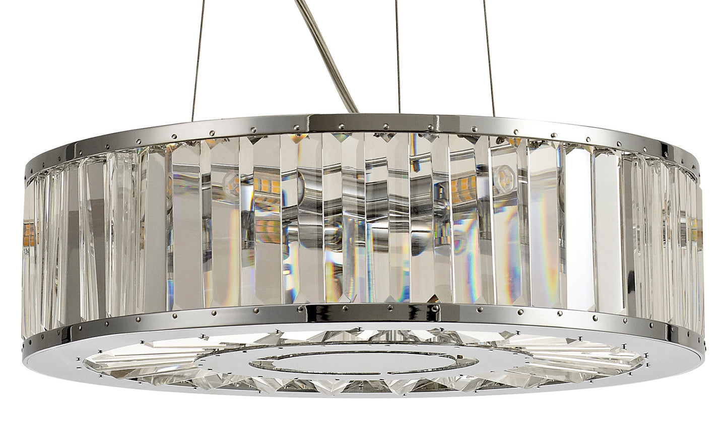 Torre Crystal 5 Light Pendant with Polished Chrome Frame by Diyas IL30072