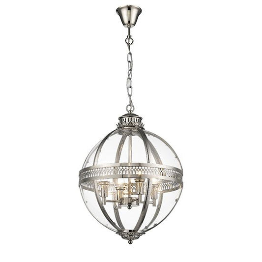 LX-Victoria LXVICT043NC4PEND Round Ceiling Pendant Light with 4 Bulbs