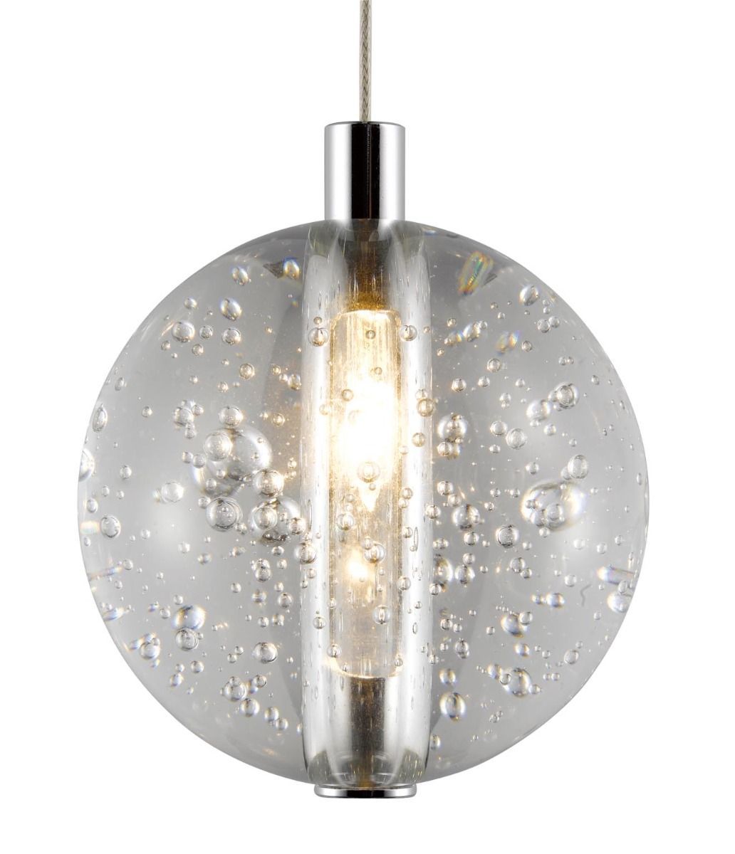PD1302-5A CH/CL Avivo Bubbles 5 Light Pendant Chrome Clear Glass Ceiling Fitting