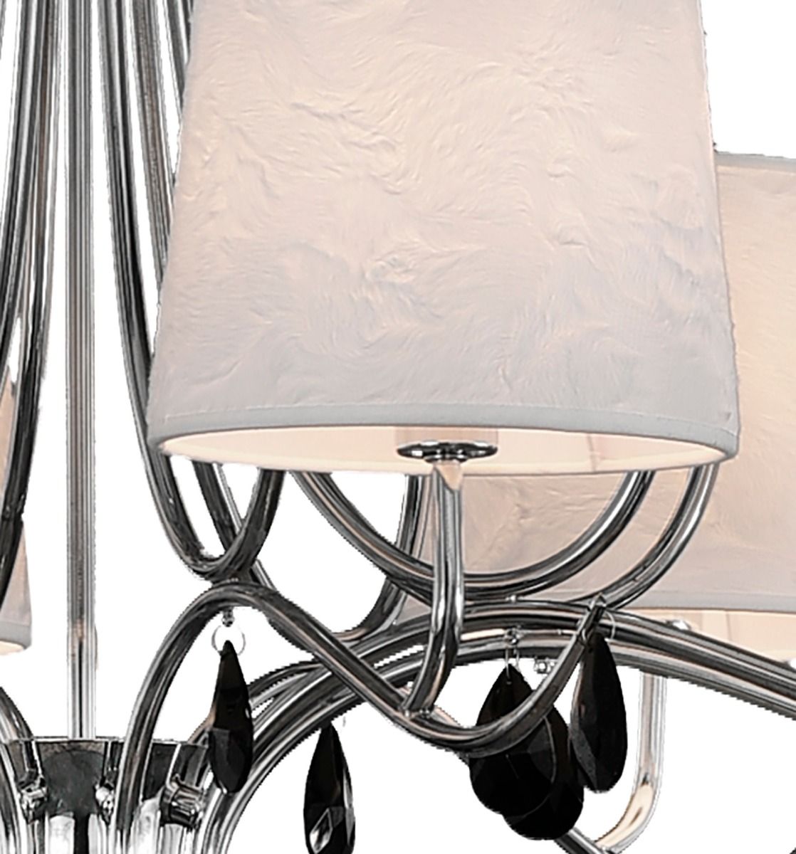 M6312 Mantra Andrea Crystal Extra Large 8 Light Chandelier Polished Chrome Frame