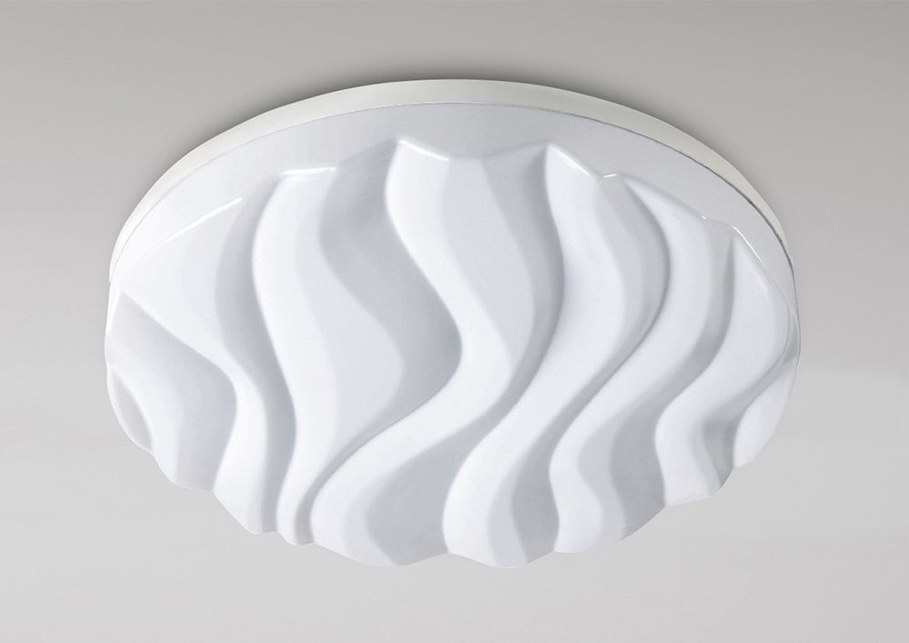 M5040 Mantra Arena Ceiling Wall Light Large Round 45W LED IP44 3000K 4050lm Matt Acrylic