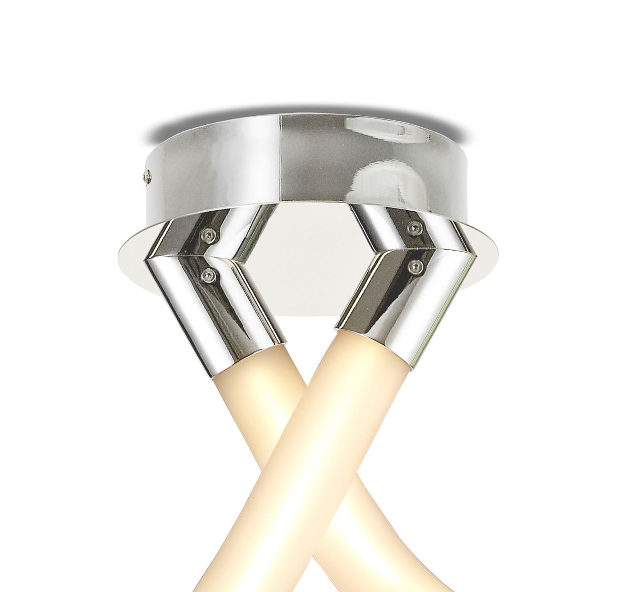 M6723Mantra Armonia Semi Flush Ceiling Fitting 50W LED 3000K 3750lm White Chrome