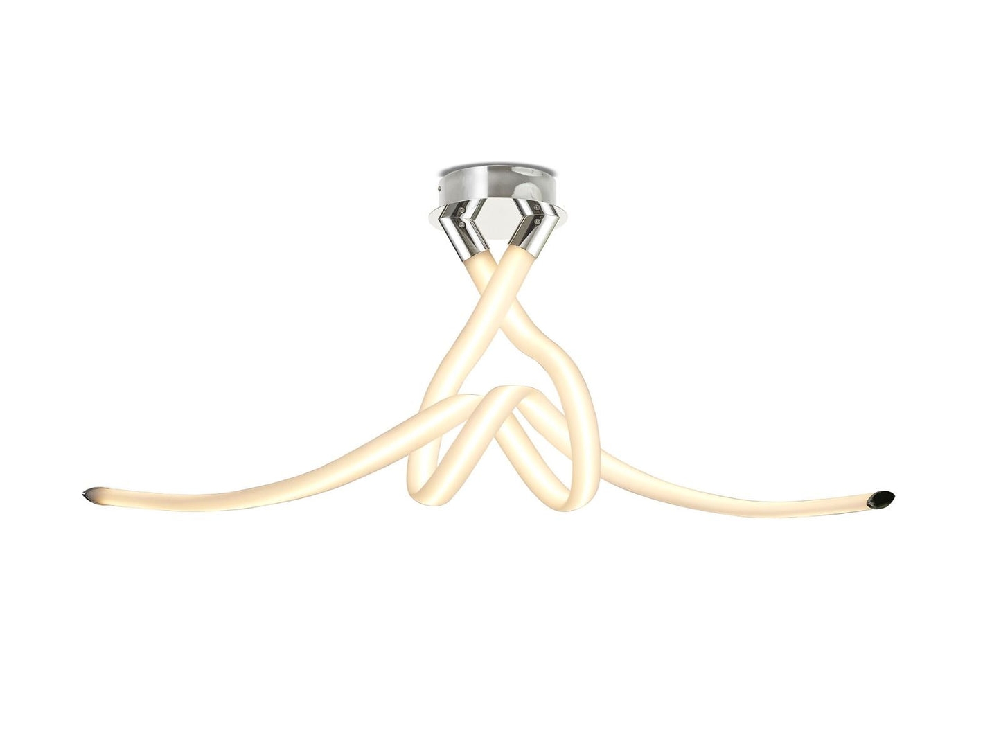 M6723Mantra Armonia Semi Flush Ceiling Fitting 50W LED 3000K 3750lm White Chrome