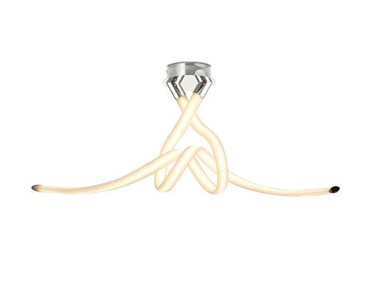 M6723Mantra Armonia Semi Flush Ceiling Fitting 50W LED 3000K 3750lm White Chrome