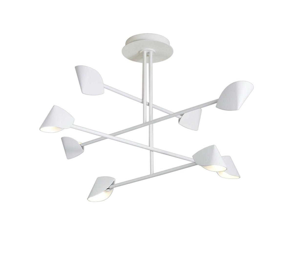 MAN/M7570 Mantra Capuccina 8 Light Fixed Pendant White