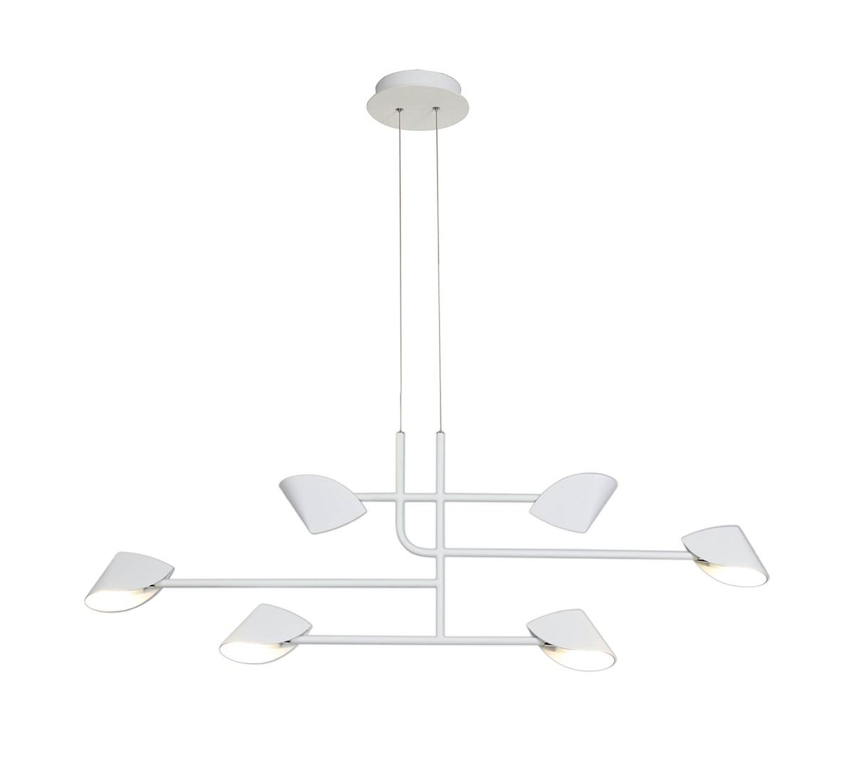 MAN/M7571 Mantra Capuccina 6 Light Linear Pendant White