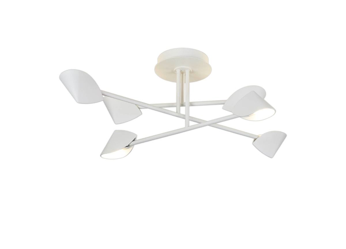 MAN/M7573 Mantra Capuccina 6 Light Semi Flush Fitting White