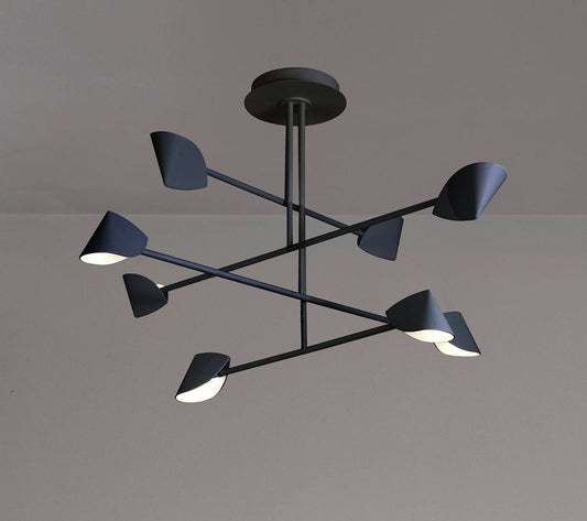 MAN/M7578 Mantra Capuccina 8 Light Fixed Pendant Black