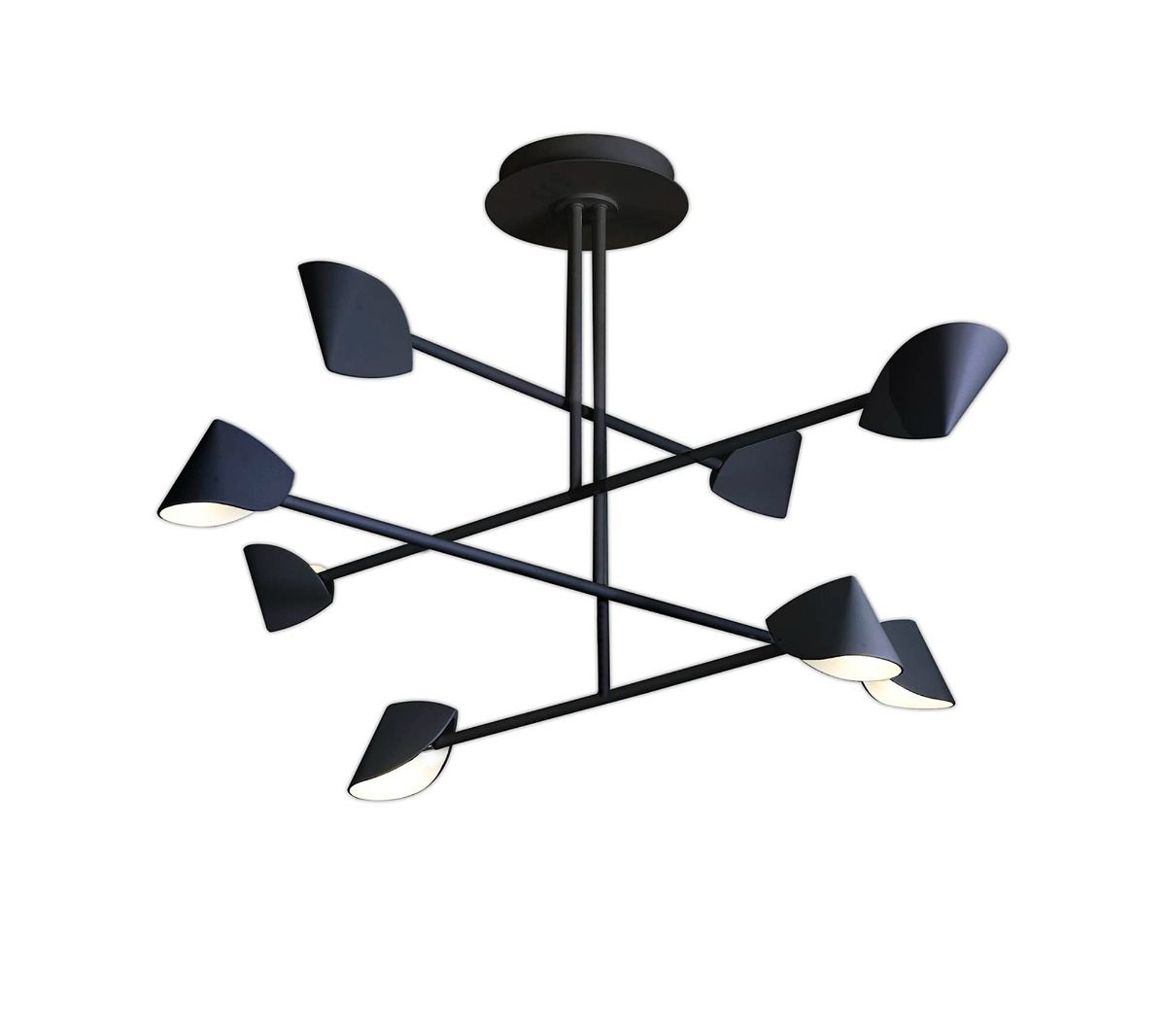 MAN/M7578 Mantra Capuccina 8 Light Fixed Pendant Black