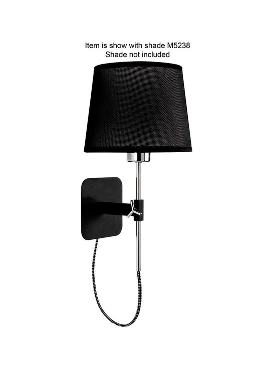 M5319 Mantra Habana Wall Lamp Telescopic Without Shade 1 Light E27 Black Polished Chrome
