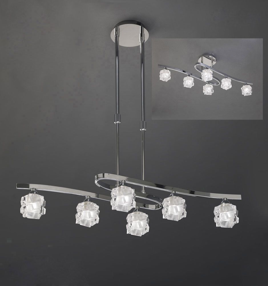 M1841 Mantra Ice 6 Light Polished Chrome Ceiling Fitting