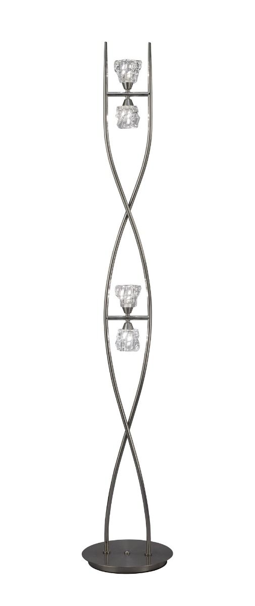 M3758 Mantra Iku Floor Lamp 4 Light G9 Satin Nickel