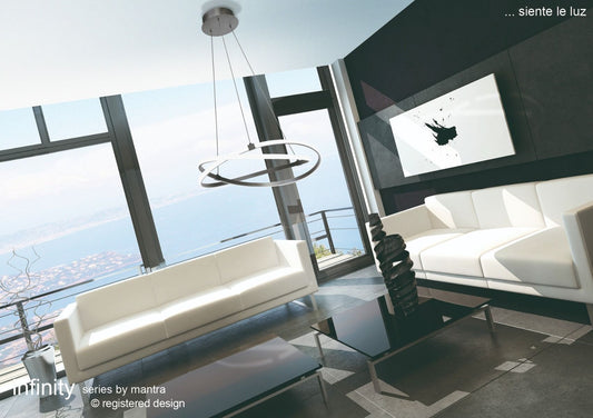 M5384 Mantra Infinity 1Lt LED Polished Chrome Pendant Ceiling Light