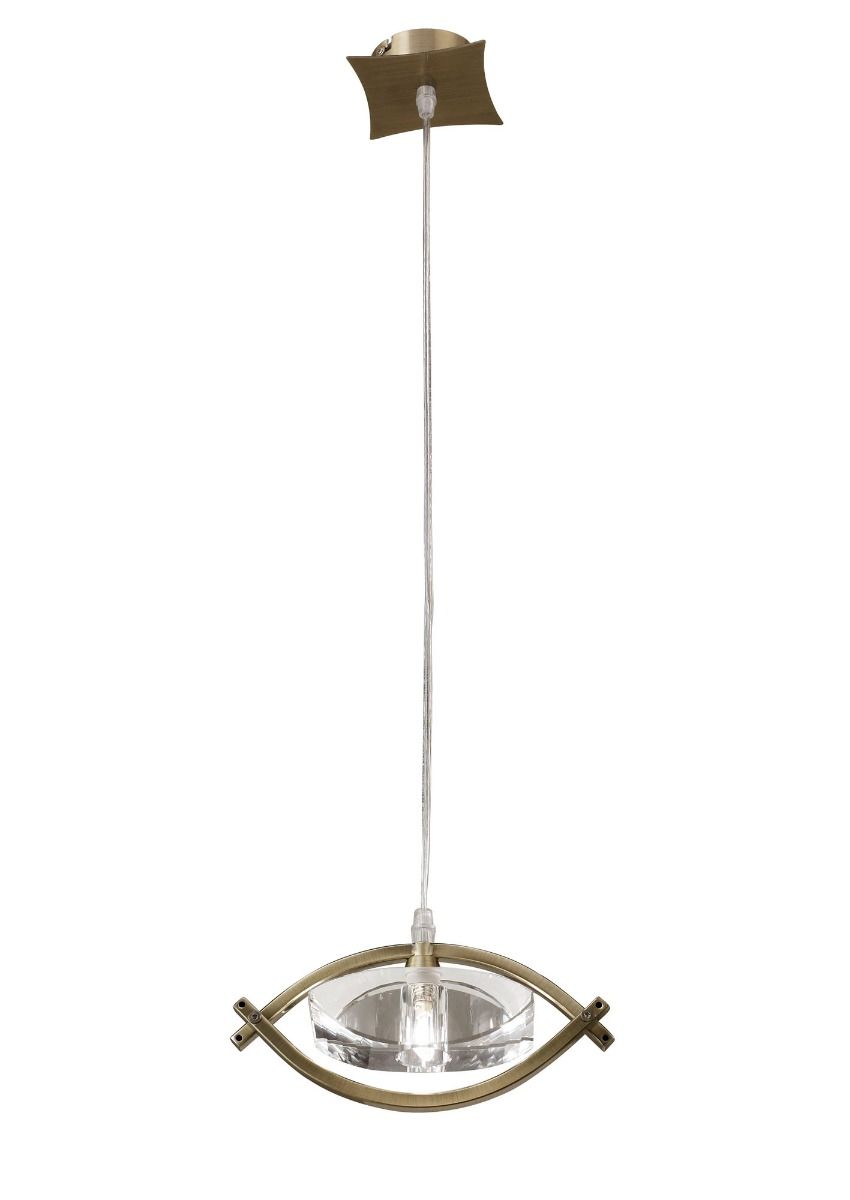 M0899AB Mantra Kromo Pendant 1 Light G9 Antique Brass