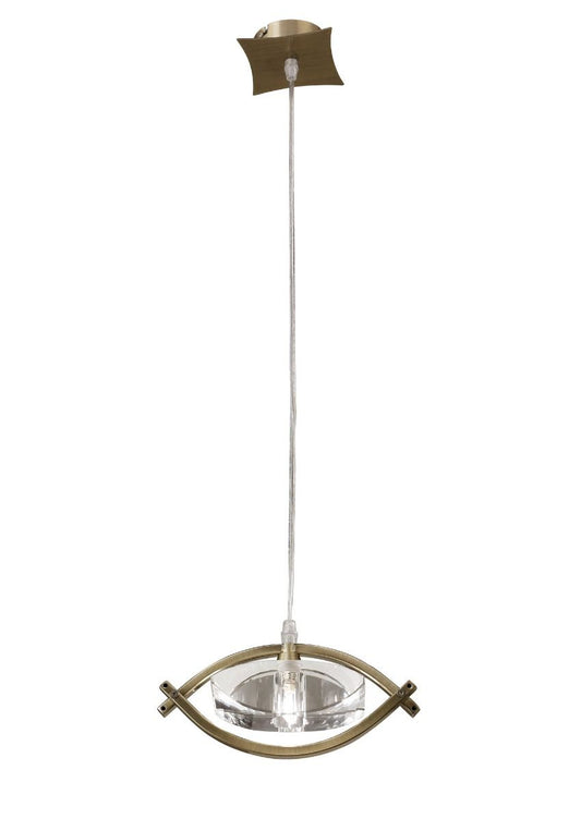 M0899AB Mantra Kromo Pendant 1 Light G9 Antique Brass