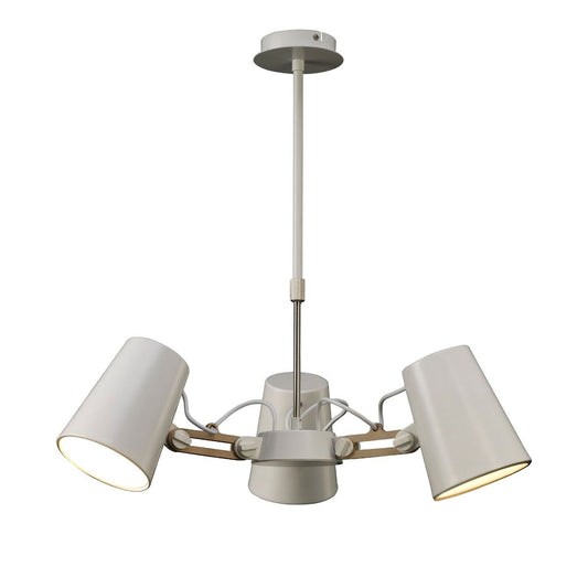 M3771 Mantra Looker Pendant Fitting 3 Light Matte White Beech