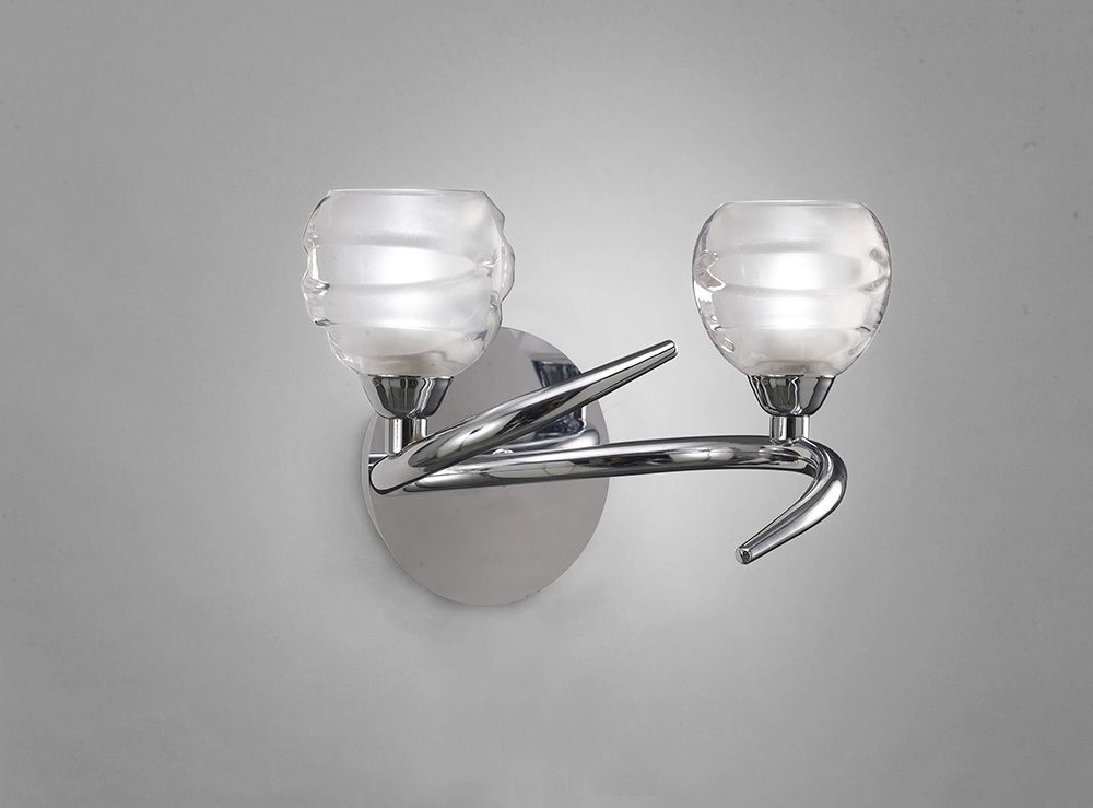 M1805 S Mantra Loop Wall Lamp Switched 2 Light G9 ECO Polished Chrome