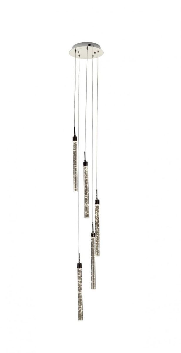 PD1609-5A CH Avivo Cascade 5 Light Pendant LED Chrome Ceiling Fitting